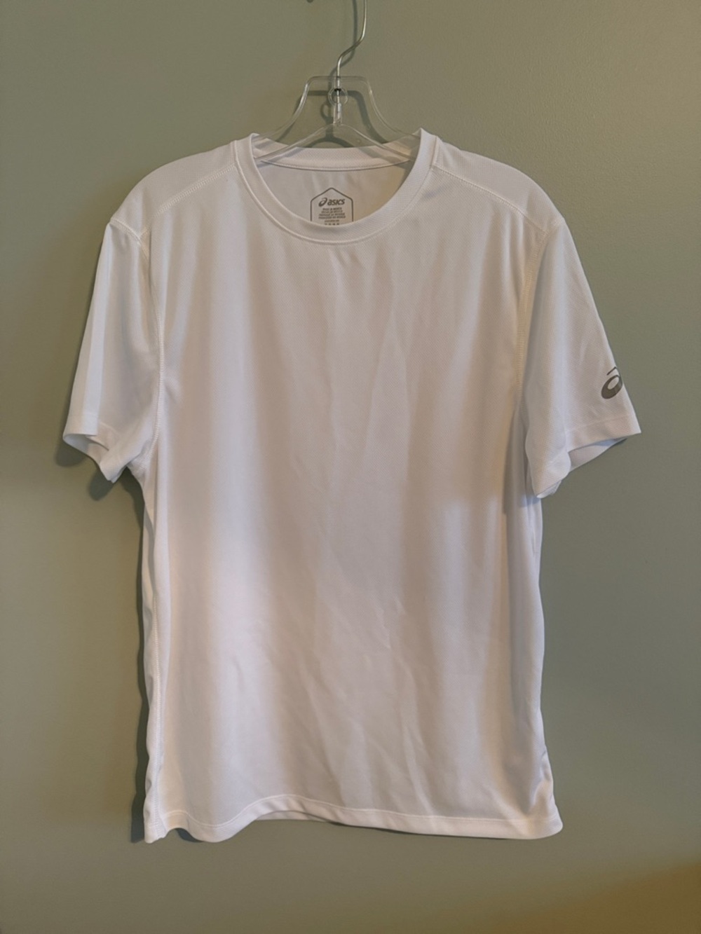 Asics White Short Sleeve Athletic Tee